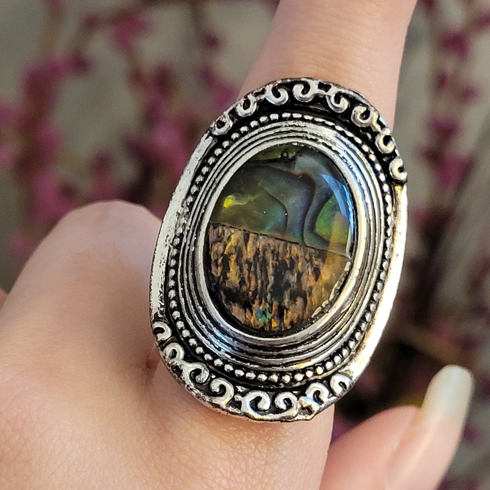 Labradorite faux ring